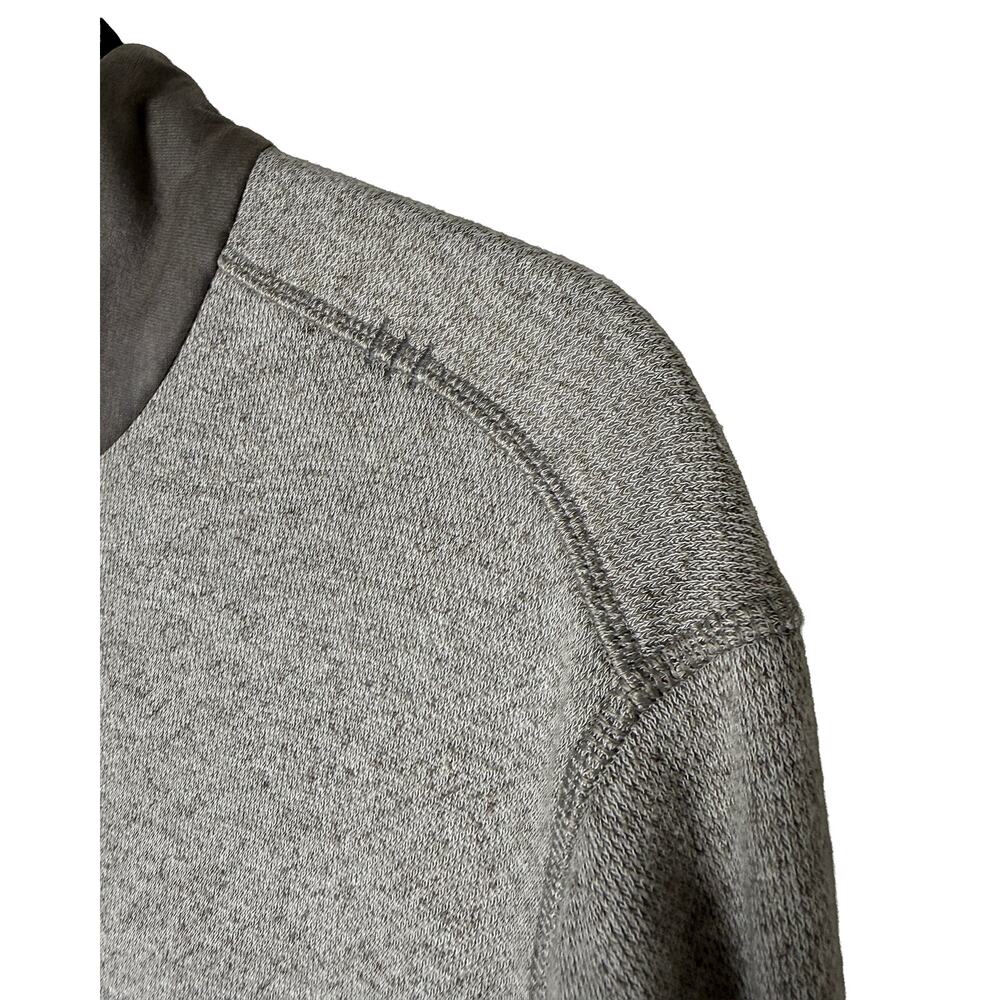 Lululemon Men's Le Pullover 1/4 Button Up Heathered Gray Sweater Kangaroo Pocket - Picture 5 of 9